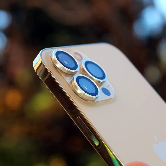 CAMERA LENS PRO DROP/ANTI DUST (SILVER) 2 PC IPHONE 12 PRO MAX - Picture 3 of 7